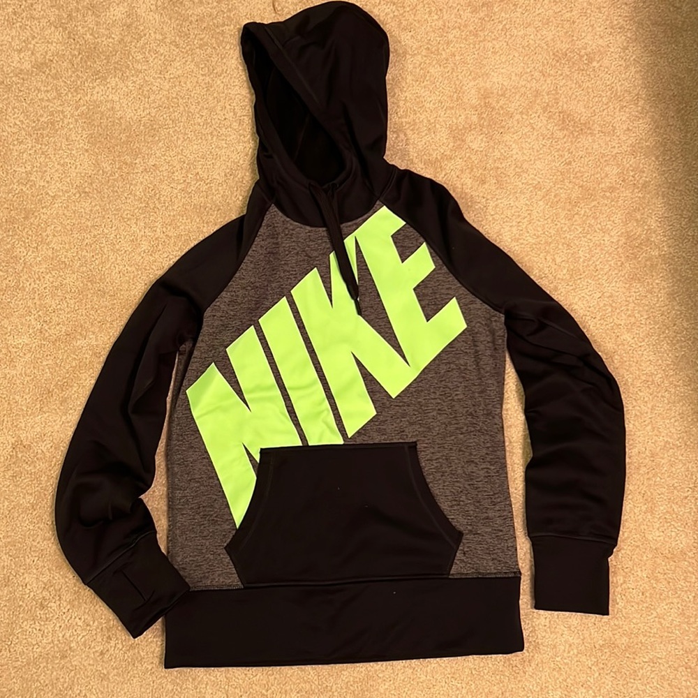 Nike Hoodie with Lime Green Logo